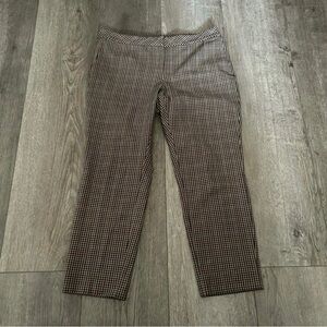 Women's J. Jill Plaid Mid Rise Ponte Dress Pants Size 12